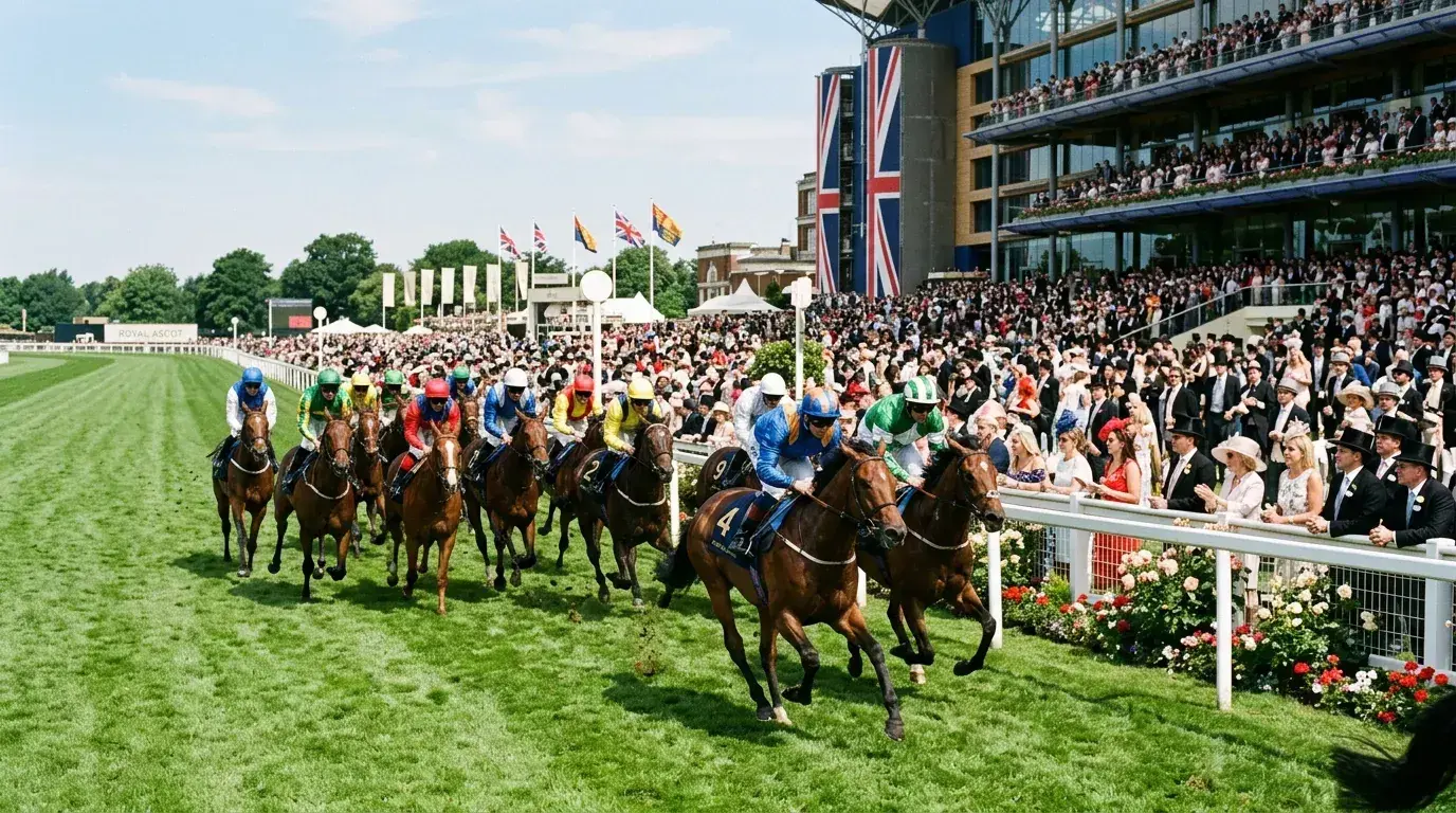 Royal Ascot racecourse during a flat racing feature event
